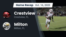 Recap: Crestview  vs. Milton  2020