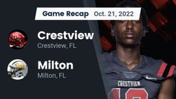 Recap: Crestview  vs. Milton  2022