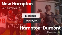 Matchup: New Hampton High vs. Hampton-Dumont  2017