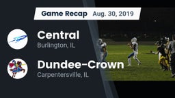 Recap: Central  vs. Dundee-Crown  2019