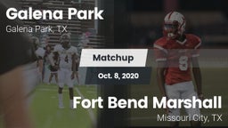 Matchup: Galena Park High vs. Fort Bend Marshall  2020