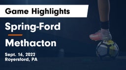 Spring-Ford  vs Methacton  Game Highlights - Sept. 16, 2022