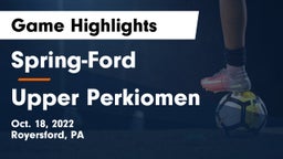 Spring-Ford  vs Upper Perkiomen Game Highlights - Oct. 18, 2022