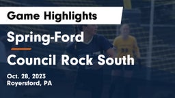 Spring-Ford  vs Council Rock South  Game Highlights - Oct. 28, 2023