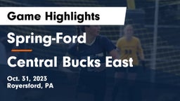 Spring-Ford  vs Central Bucks East  Game Highlights - Oct. 31, 2023