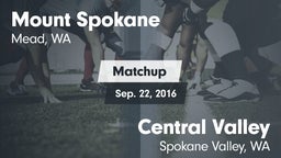 Matchup: Mount Spokane vs. Central Valley  2016