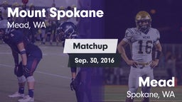Matchup: Mount Spokane vs. Mead  2016