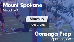 Matchup: Mount Spokane vs. Gonzaga Prep  2016
