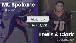 Matchup: Mt. Spokane vs. Lewis & Clark  2017
