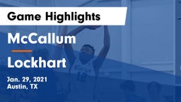 McCallum  vs Lockhart  Game Highlights - Jan. 29, 2021