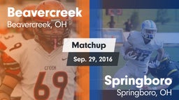 Matchup: Beavercreek High vs. Springboro  2016