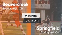 Matchup: Beavercreek High vs. Springfield  2016