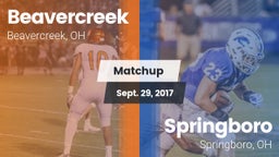 Matchup: Beavercreek High vs. Springboro  2017