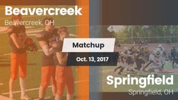 Matchup: Beavercreek High vs. Springfield  2017