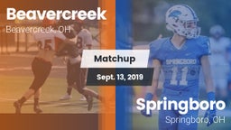 Matchup: Beavercreek High vs. Springboro  2019