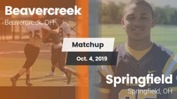 Matchup: Beavercreek High vs. Springfield  2019