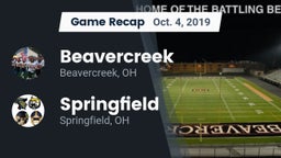 Recap: Beavercreek  vs. Springfield  2019
