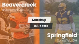 Matchup: Beavercreek High vs. Springfield  2020