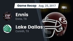 Recap: Ennis  vs. Lake Dallas  2017