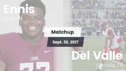 Matchup: Ennis  vs. Del Valle  2017