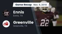 Recap: Ennis  vs. Greenville  2018