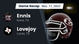 Recap: Ennis  vs. Lovejoy  2023