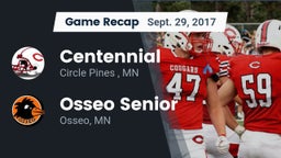 Recap: Centennial  vs. Osseo Senior  2017