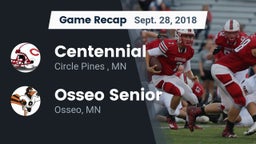 Recap: Centennial  vs. Osseo Senior  2018
