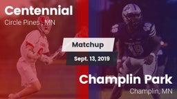 Matchup: Centennial High vs. Champlin Park  2019