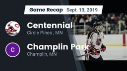 Recap: Centennial  vs. Champlin Park  2019