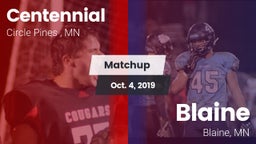 Matchup: Centennial High vs. Blaine  2019