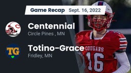 Recap: Centennial  vs. Totino-Grace  2022
