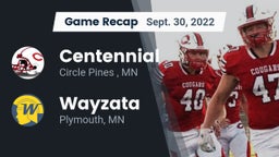 Recap: Centennial  vs. Wayzata  2022