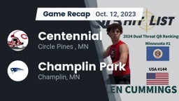 Recap: Centennial  vs. Champlin Park  2023