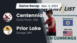 Recap: Centennial  vs. Prior Lake  2023