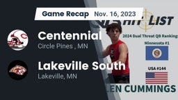Recap: Centennial  vs. Lakeville South  2023