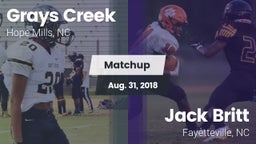 Matchup: Grays Creek High vs. Jack Britt  2018