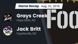 Recap: Grays Creek  vs. Jack Britt  2018