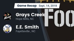Recap: Grays Creek  vs. E.E. Smith  2018