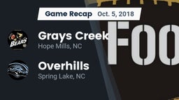 Recap: Grays Creek  vs. Overhills  2018