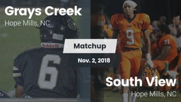 Matchup: Grays Creek High vs. South View  2018