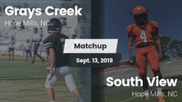 Matchup: Grays Creek High vs. South View  2019