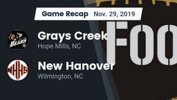 Recap: Grays Creek  vs. New Hanover  2019