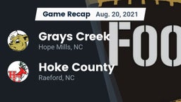 Recap: Grays Creek  vs. Hoke County  2021