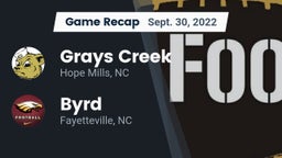 Recap: Grays Creek  vs. Byrd  2022