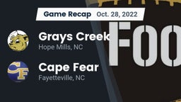 Recap: Grays Creek  vs. Cape Fear  2022