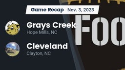 Recap: Grays Creek  vs. Cleveland  2023
