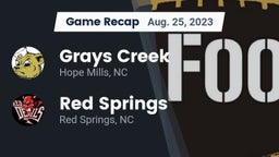 Recap: Grays Creek  vs. Red Springs  2023
