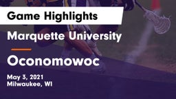 Marquette University  vs Oconomowoc  Game Highlights - May 3, 2021
