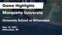 Marquette University  vs University School of Milwaukee Game Highlights - May 18, 2024